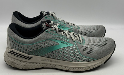 Brooks Womens Adrenaline GTS 21 1203291B182 Gray Running Shoes US Sz 10.5 B