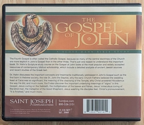 Dr Scott Hahn The Gospel of John Bible Study 15 Audio CDs Catholic Saint Joseph - Picture 2 of 3