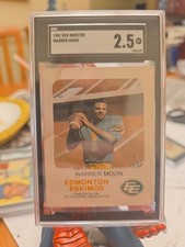 1981 Red Rooster # Warren Moon Rookie SGC 2.5 Edmonton Eskimos HOF