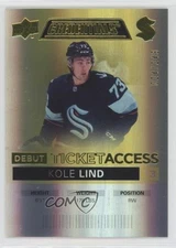 2021 Upper Deck Credentials Debut Ticket Access Yellow /249 Kole Lind Rookie RC
