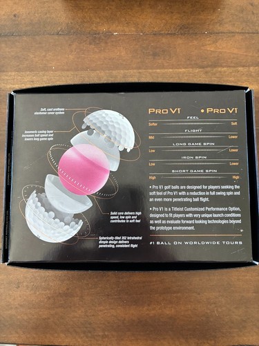 Titleist Pro V1 Left Dot Golf Balls Tour Preferred New In Box - Picture 4 of 5