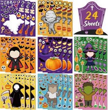 OHOME Halloween Stickers 24 Sheets DIY Crafts Party Favors for Kids