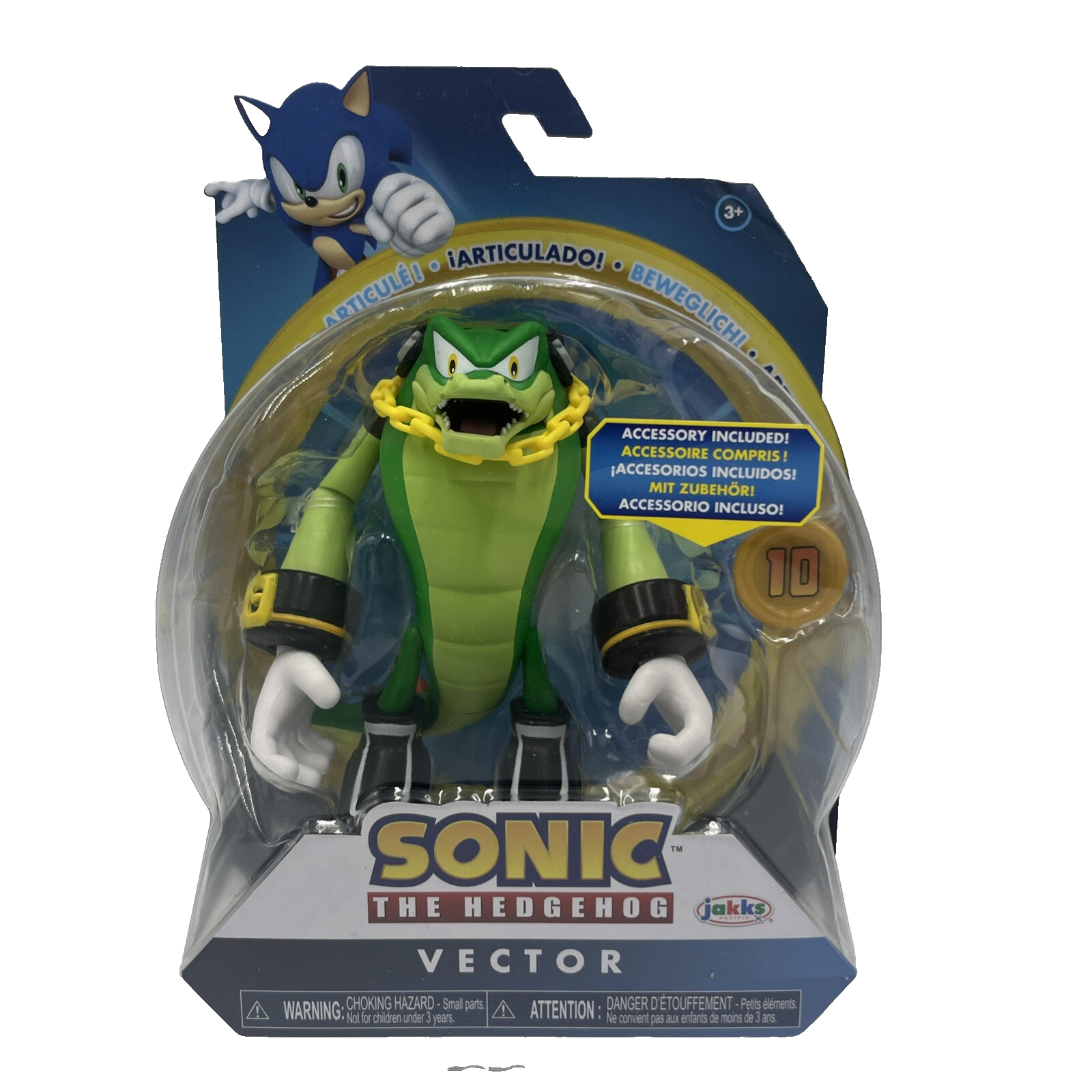 Sonic the Hedgehog Vector 4"" Action Figure with Super Ring Jakks Pacific