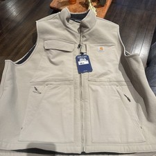 Carhartt Men's 104999 Super Dux Relaxed Fit Sherpa-Lined Vest - khaki , Size 2XL