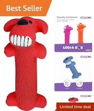 Loofa Latex 6-Inch Squeaky Dog Toy - Assorted Colors Fun for Small Dogs