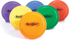 Plastic Flying Discs Set of 6 9 Inch Multi Color Outdoor Recreational Equipment