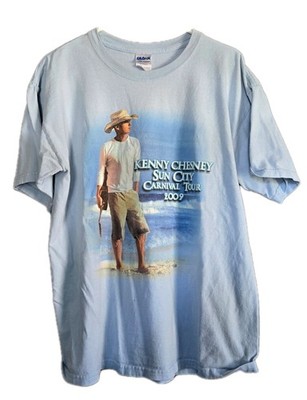Kenny Chesney Sun City Carnival Tour 2009 Light Blue Men's Size Large 