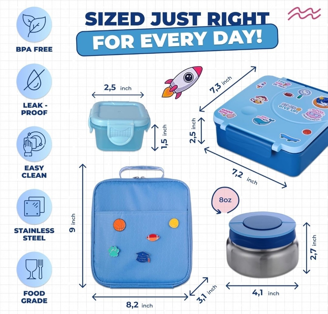 For Kids Meals, Thermos Soup Food Jar With Fun Extras