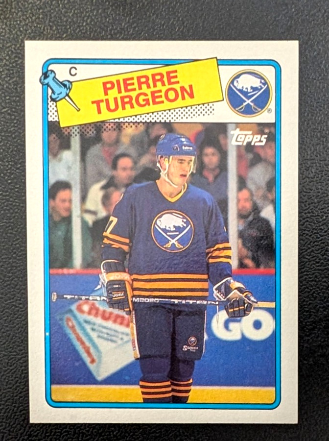 1988-89 TOPPS PIERRE TURGEON RC #194 MINT!