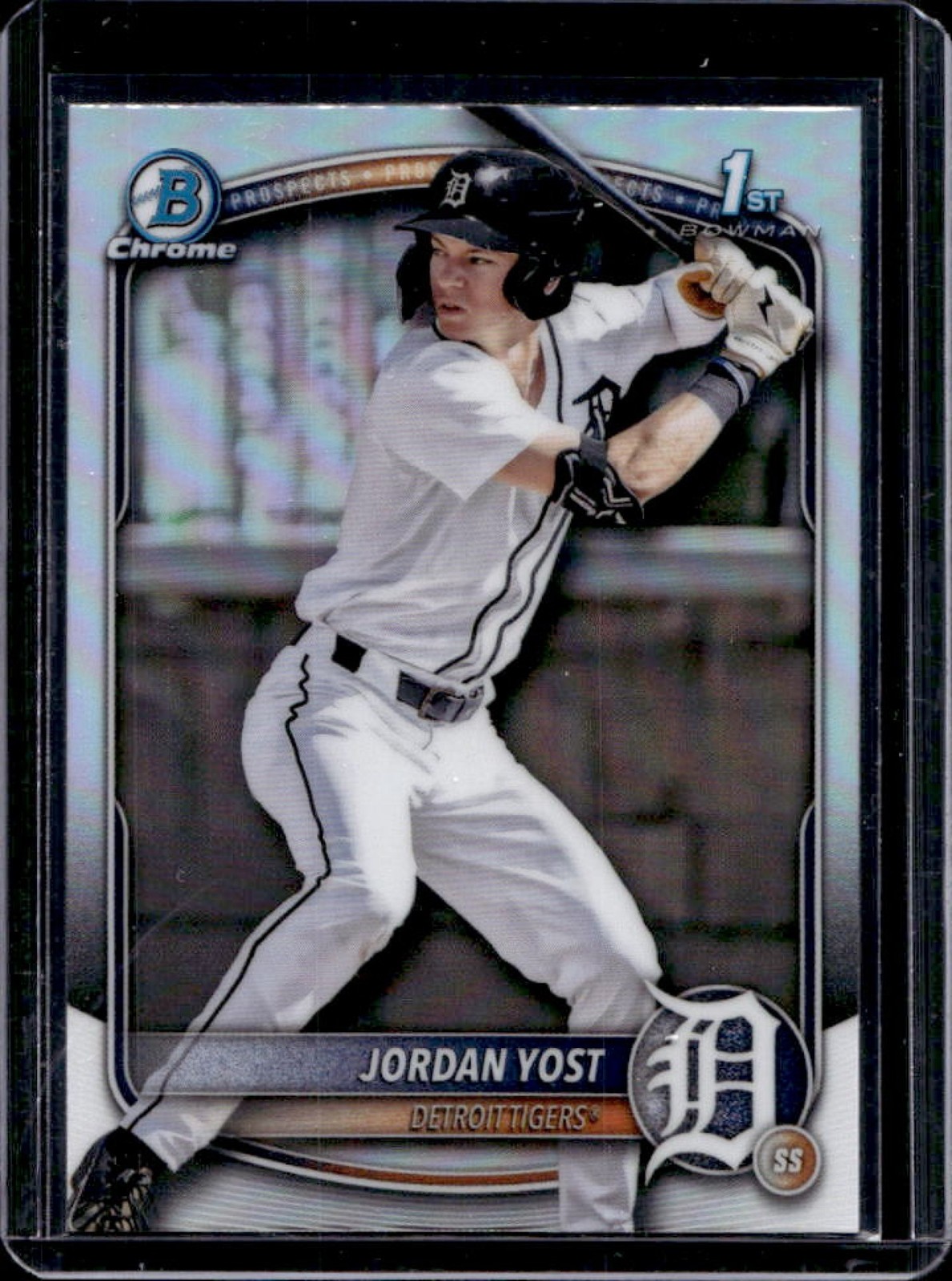 2025 Bowman Draft Jordan Yost Chrome Refractor 1st Prospect #BDC-162 Tigers