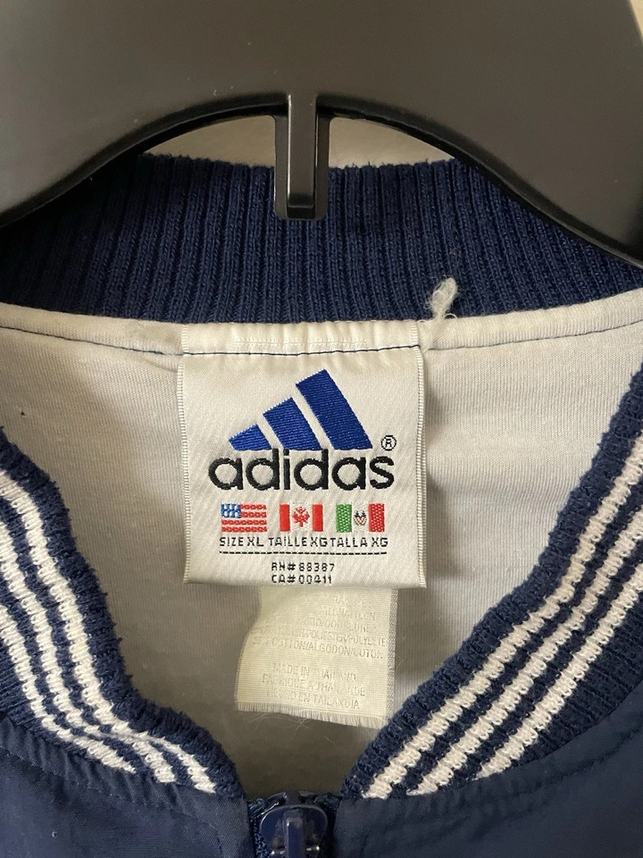 Chaqueta cortavientos vintage años 90 Adidas MLB New York Yankees 1/4 cremallera talla XL Foto 2 de 3