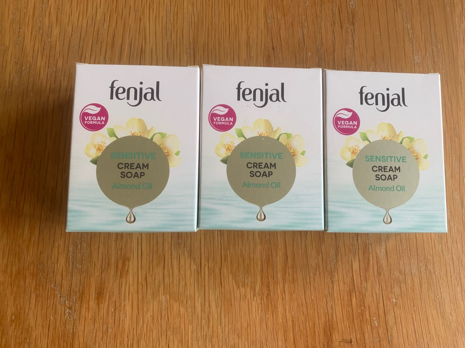X3 Brand New & Boxed FENJAL Sensitive Cream Soap 100g TRIO - Vegan