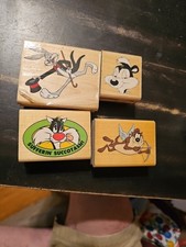 Vintage Looney Tunes Rubber Stamps Stampede Bugs Sylvester Taz Peppi