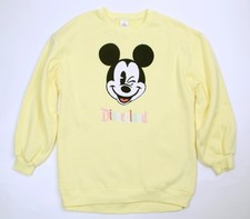 Disney Mickey Mouse Pullover Sweatshirt Oversize Yellow