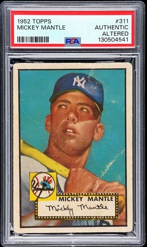 1952 Topps Mickey Mantle #311 Rookie RC GRAIL PSA AA INCREDIBLE CENTERING!