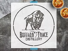 Buffalo Bourbon Stencil Template – Reusable Bourbon Logo Stencil for Rustic Bar