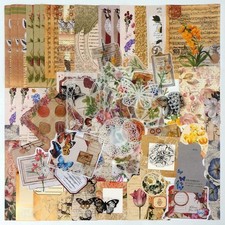 260 PCS Vintage Scrapbooking Supplies Aesthetic Journaling