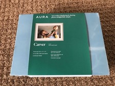 Aura Carver Clay With White Mat 10.1  Digital Photo Picture Display WiFi
