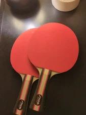 STIGA Performance Ping Pong Paddle Set of 2 Table Tennis Rackets Red Black