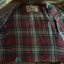 Vintage Roy Rogers JC penny version Brown Suede Leather boys Jacket with flannel