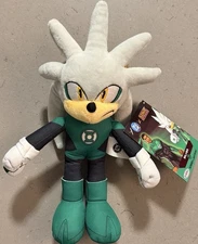 New Sonic the Hedgehog x DC Comics Silver Green Lantern 9" Plush Jakks Pacific