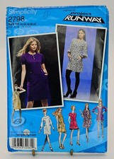 Pattern Misses Dress Two Lengths with Sleeve Variations SZ 14-22 Simplicity 2798