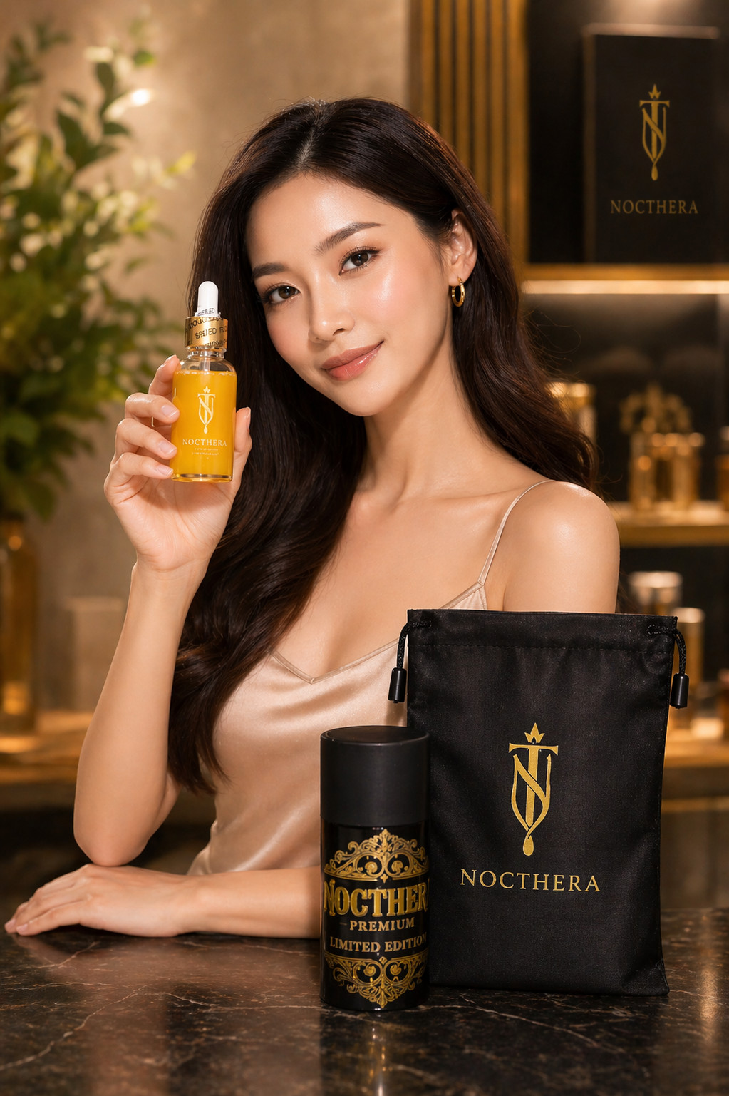NOCTHERA Rejuvenating Facial Elixir &ndash; Anti Aging Face Oil Serum Vitamin C E A D