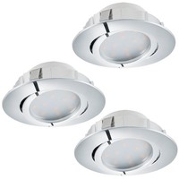 Chrom Moderne Einbauleuchte Downlight Lampe 500Lm 3X6W/Led X8,4X3,5 [Cm]
