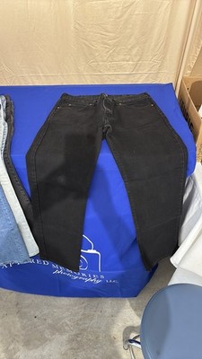 Levi's Black 501 Straight Leg Cotton Denim Jeans - 34x32