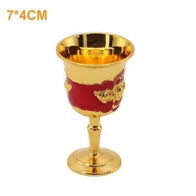 Hot&Cold Wein Tasse Legierung 20~30ml Gold European Style Retro High Fashion