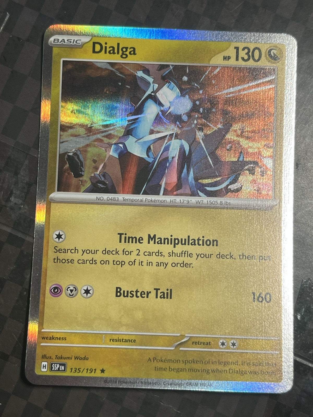 Dialga Holo Rare - 135/191 - Surging Sparks Pokemon 2024 NM x1