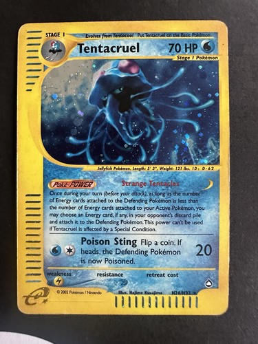 Tentacruel Aquapolis Holo H26 Vintage WotC Pokemon Card MP