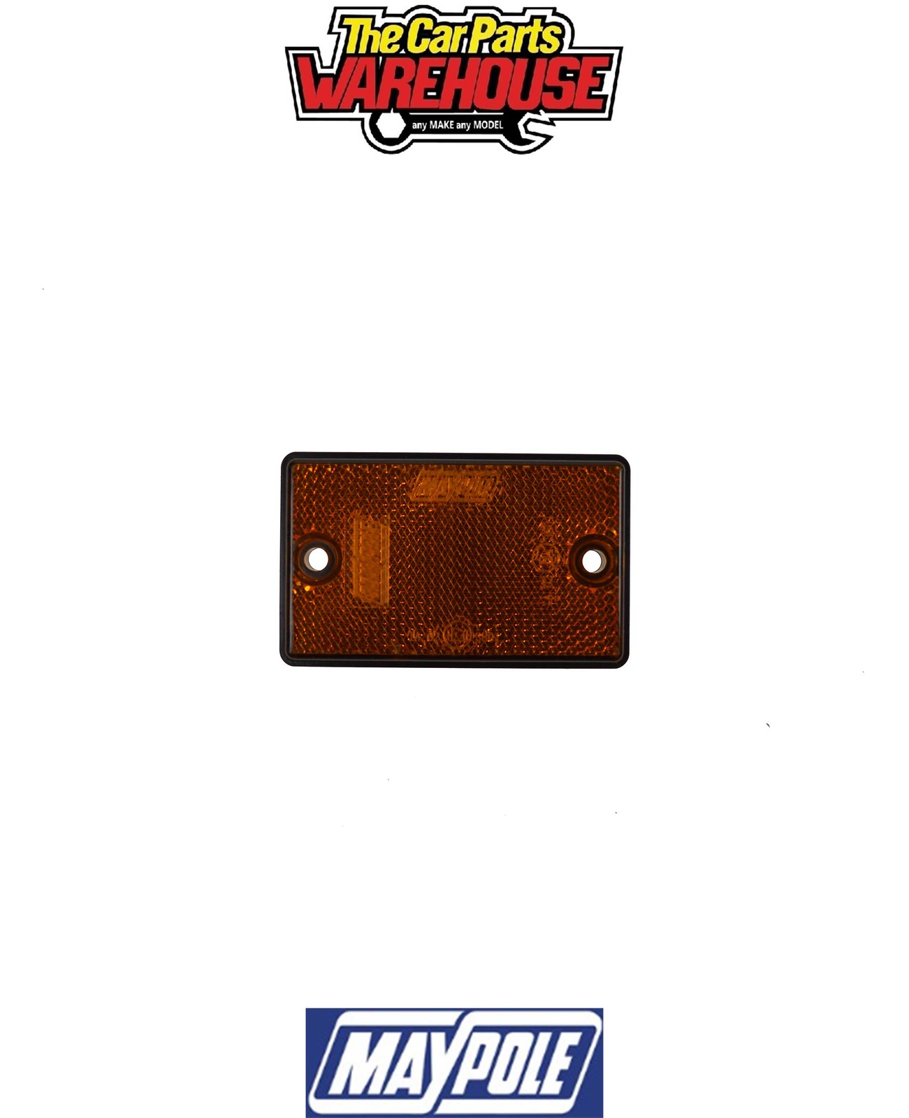Maypole 8723 2X Side Amber Reflector with Mounting Holes