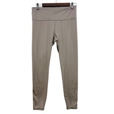 Athleta HighRise Shimmer Leggings Champagne Beige Medium Metallic Fairy Athletic