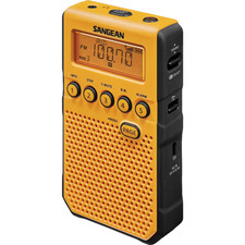 Sangean Portable AM/FM Radio, Yellow, DT-800