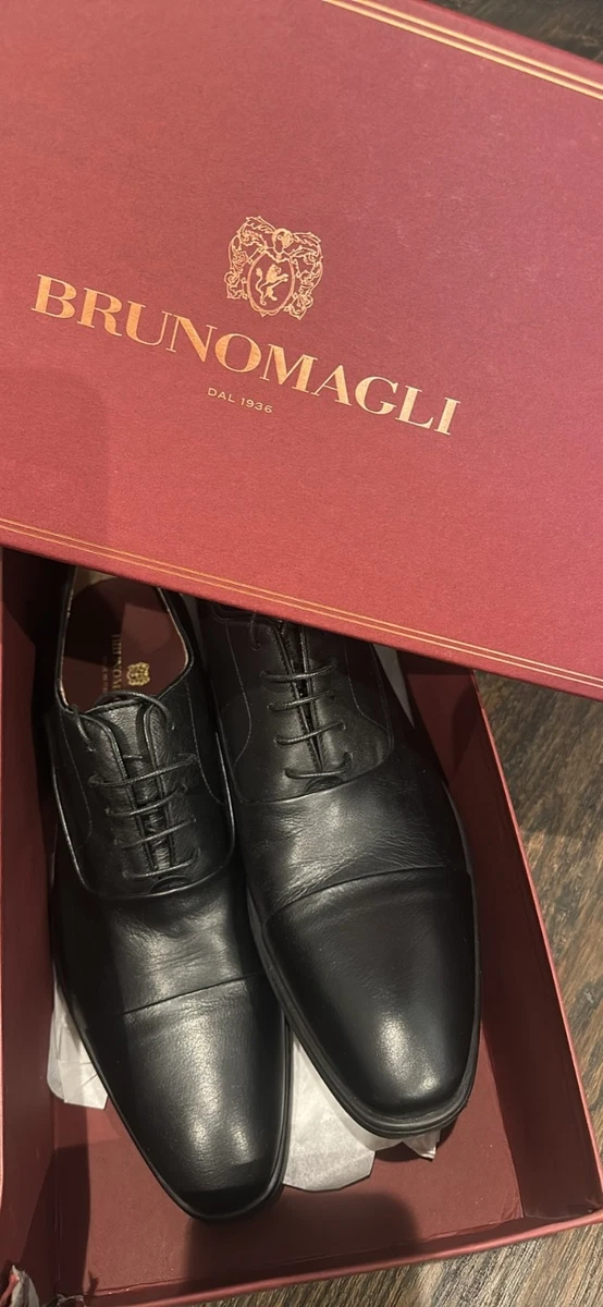 Bruno Magli Shoes Mens 11M Black Leather Charles Brogue Cap Toe Oxfords Italy Bruno Magli M Oxford Dress Shoes for Men for sale | eBay main image 4