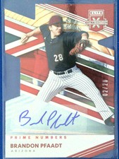 2020 Panini Elite Extra Edition #156 Brandon Pfaadt Prime Numbers A Die Cut #/20