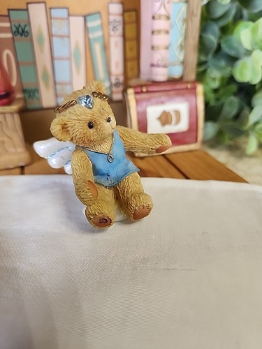 Cherished Teddies December Topaz Angel On A Cloud 824542 Figurine Enesco 2001 - Picture 6 of 9