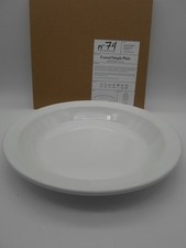 N°74 ENAMEL SIMPLE PLATE WHITE LOT 2 ASSIETTES EMAILLEES 23CM NEUF
