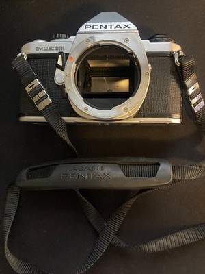 Pentax ME Super 35mm Film SLR Camera Body - Chrome K-Mount Vintage