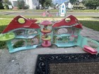 Plastic 1:6 Complete Dollhouse, 2-Story 4-Room Unfurnished Pink Teal Green LPS — photo 6