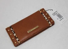 NWT BRAHMIN Ady Wristlet Wallet Tobacco Cherrywood Leather