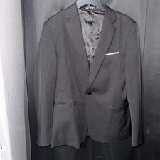 Men's Black Single Button Blazer Jacket