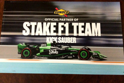 Sunoco Gas Sign Stake F1 Team  - Kick Sauber - Sunoco Oil - INDY -