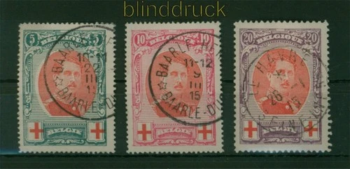 Belgium Mi # 110/12 with 112 C Stamped Red Cross (III) (60725)