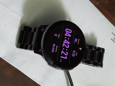 Samsung Galaxy Watch Active 2 SM-R825 44mm Stainless Steel Case with Leather...