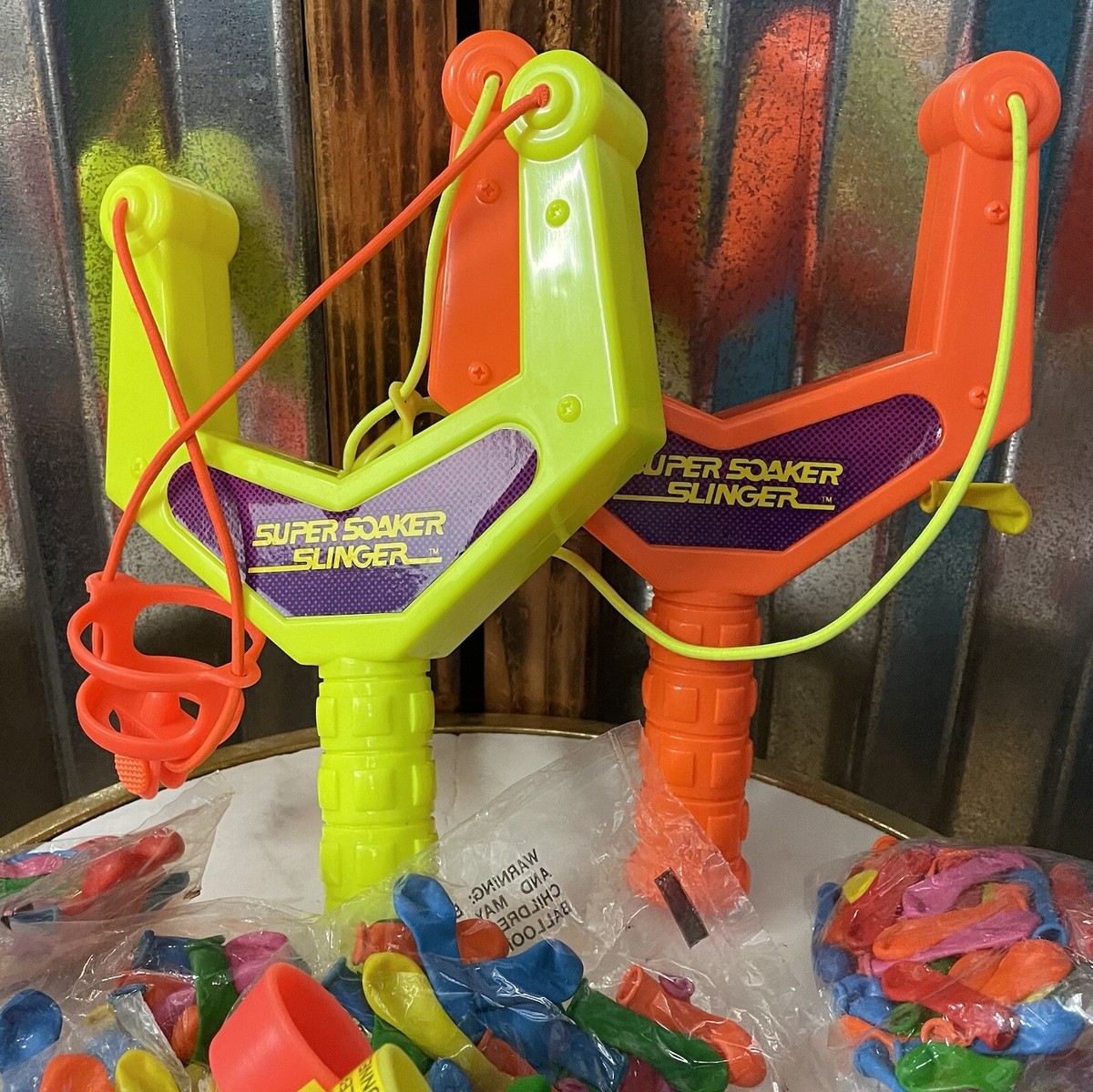 Vintage 1992 SUPER SOAKER SLINGER Water Balloon Toy By Slingshot