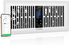 Register Booster Fan, Fits 4" X 10" Register Holes, with 10 Speeds, Smart Thermo
