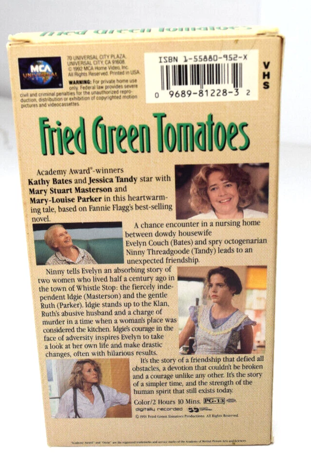 Жареные зеленые помидоры в главной роли Мэри Стюарт Мастерсон, MCA Universal 1991 видеокассеты - Изображение 2 из 4