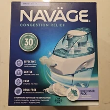 Navage Nasal Care Saline Nasal Irrigation Multi-User Includes 20 SaltPod Capsul